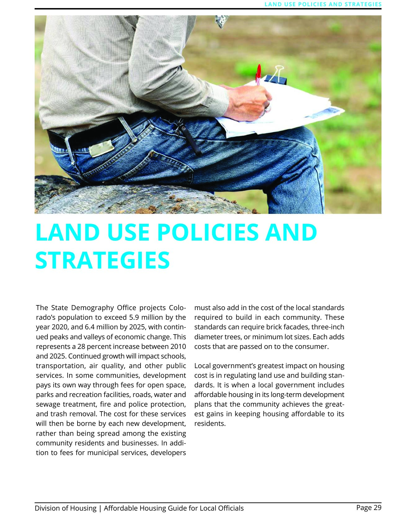 Affordable housing guide land use policies